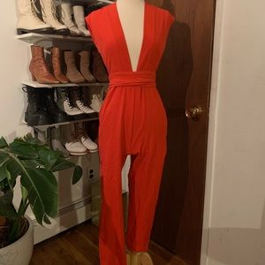 ASOS Deep Neck Jumpsuit